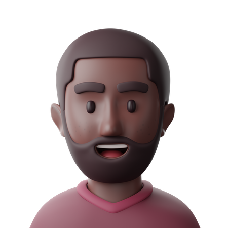 Black Man  3D Icon