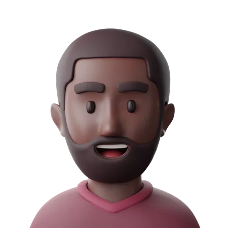 Black Man  3D Icon