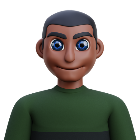 Black man  3D Icon