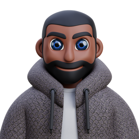 Black man  3D Icon