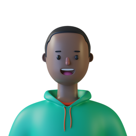 Black Man  3D Illustration