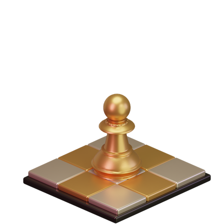 Black pawn  3D Icon
