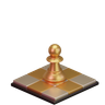 3d black pawn logo