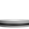 black pedestal 3d logo