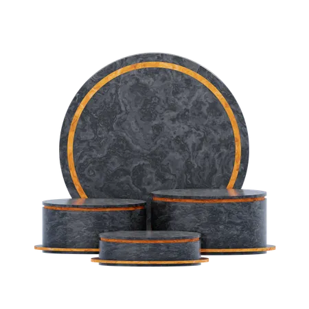 Black Podium Aesthetic 3 D Icon 3D Icon