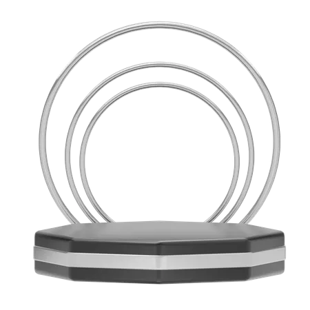 Black Podium Showcase  3D Icon