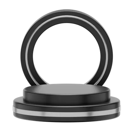 Black Podium Showcase  3D Icon