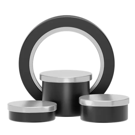 Black Podium Showcase  3D Icon