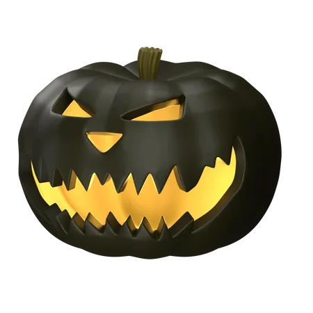 Black Pumpkin  3D Icon