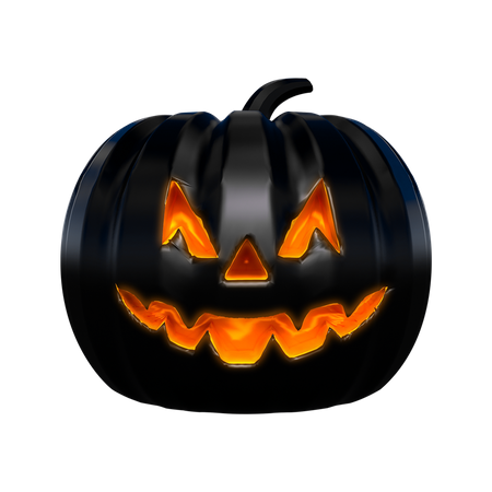 Black Pumpkin  3D Icon