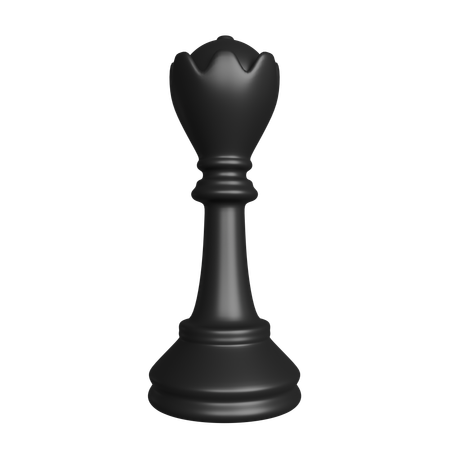 Black Queen Chess Piece  3D Icon