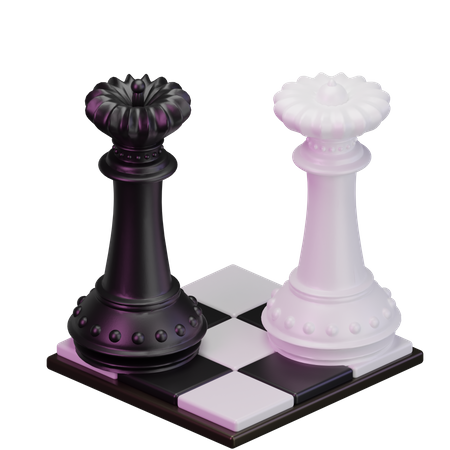 Black Queen vs White Queen  3D Icon