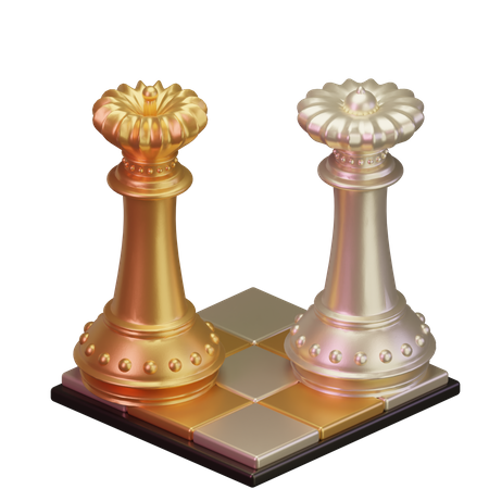 Black Queen vs White Queen  3D Icon