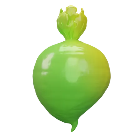 Black Radish  3D Icon