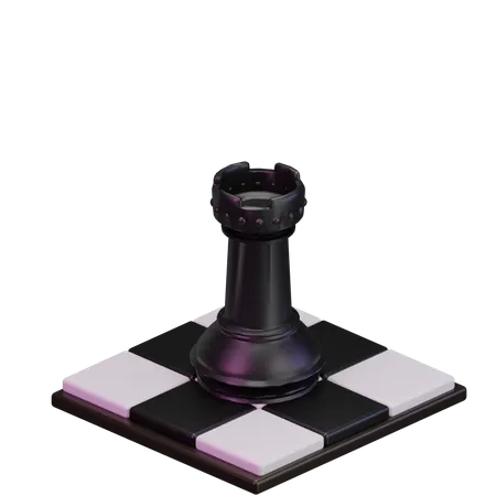 Black Rook 3D Icon