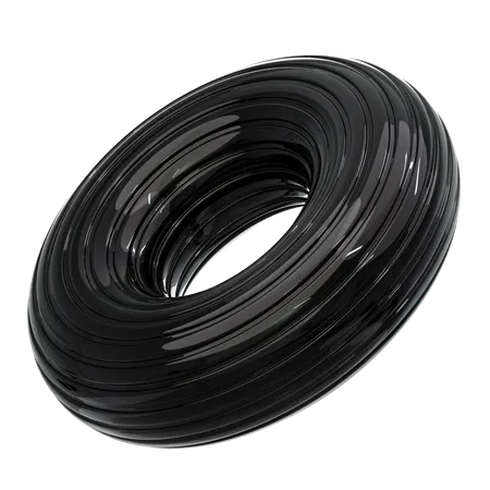 Black Round Shape  3D Icon