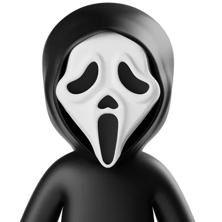 Black Scream Mask  3D Icon