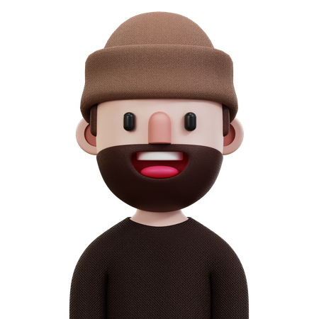 Black Shirt Man  3D Icon