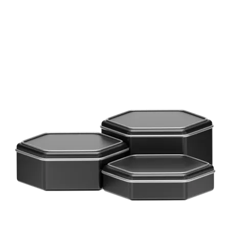 Black Stage Podium  3D Icon