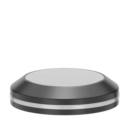 Black Stage Round Podium  3D Icon
