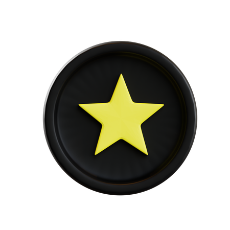Schwarzer Stern  3D Icon