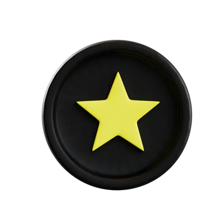 Schwarzer Stern  3D Icon