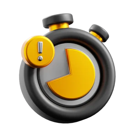 Black Stopwatch  3D Icon