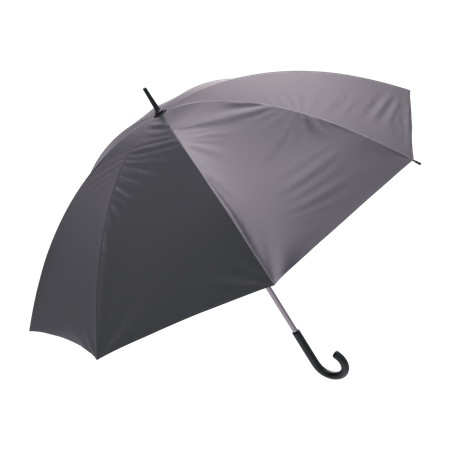 Black Umbrella  3D Illustration