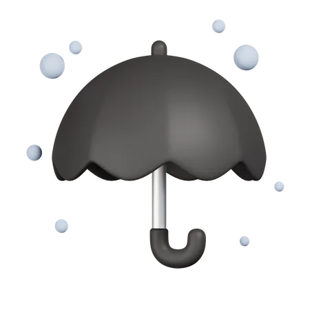 Black Umbrella  3D Icon