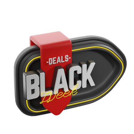 Black Week With Deal  3D Icon