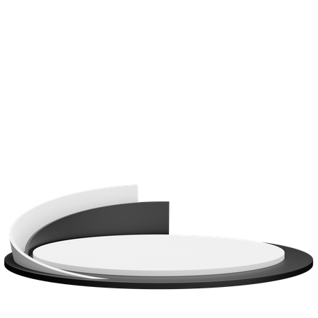 Black White Pedestal  3D Icon
