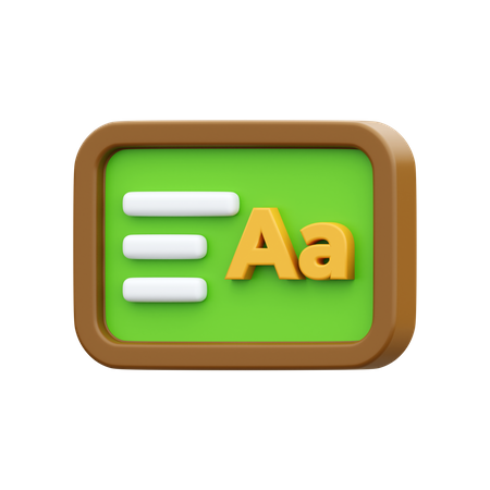 Blackboard  3D Icon