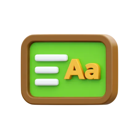 Blackboard  3D Icon