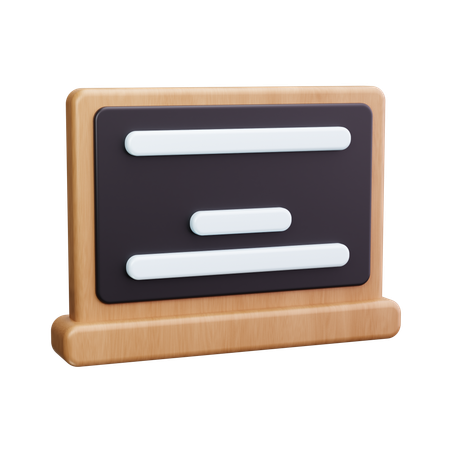 Blackboard  3D Icon