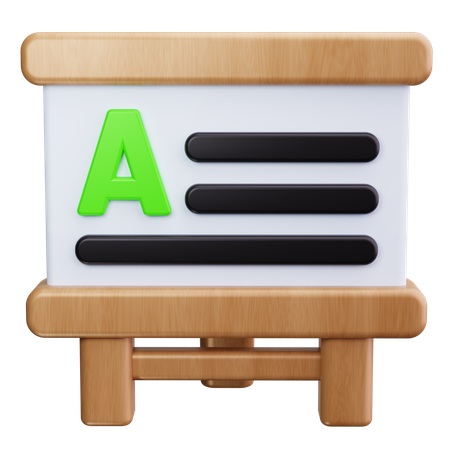 Blackboard  3D Icon