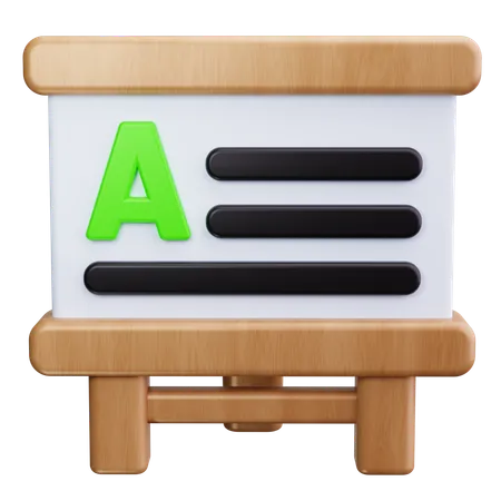 Blackboard  3D Icon