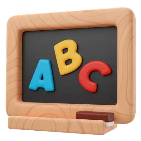 3 D Illustration Blackboard Of Back To School Icon 3D Icon