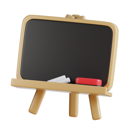 Blackboard With Chalk  3D Icon