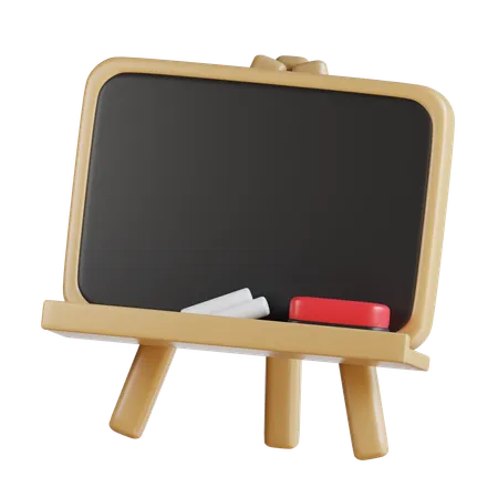 Blackboard With Chalk  3D Icon