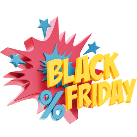 Blackfriday Discount  3D Illustration