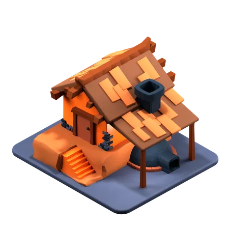 Blacksmith Building  3D Icon