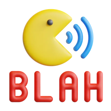 Blah  3D Sticker