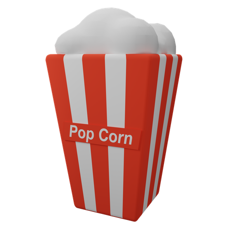 Pop-corn blanc  3D Illustration