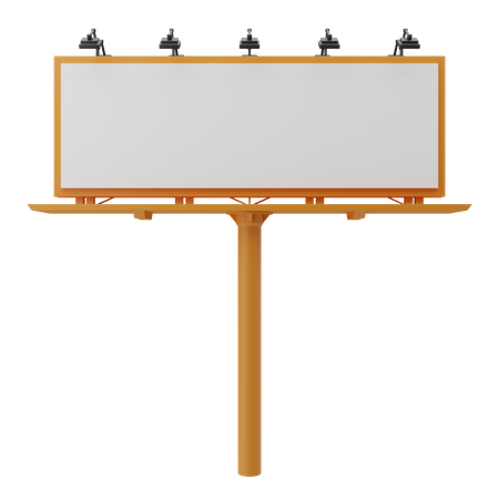 Blank Billboard  3D Illustration