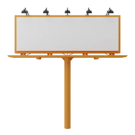 Blank Billboard  3D Illustration