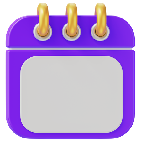 Blank Calendar  3D Icon