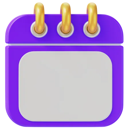 Blank Calendar  3D Icon