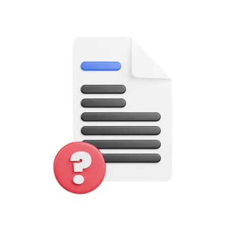 Blank Document  3D Icon