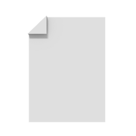 Blank Document  3D Icon