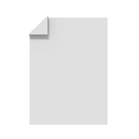 Blank Document  3D Icon